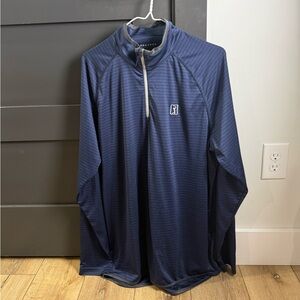 PGA Tour Navy Stripe Quarter-Zip Pullover Men’s XL